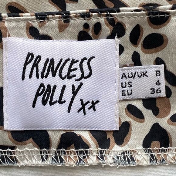 Princess Polly Yates Leopard Print Mini Skirt Size 4 - Picture 10 of 14